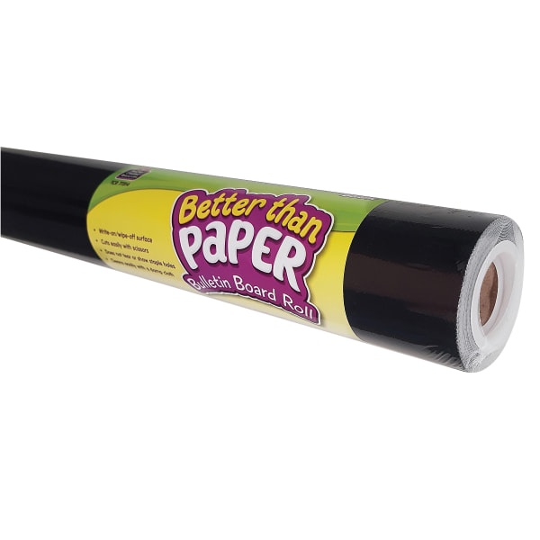 slide 1 of 2, Teacher Created Resources Better Than Paper Bulletin Board Roll, 48'' X 12', Black, 48 in