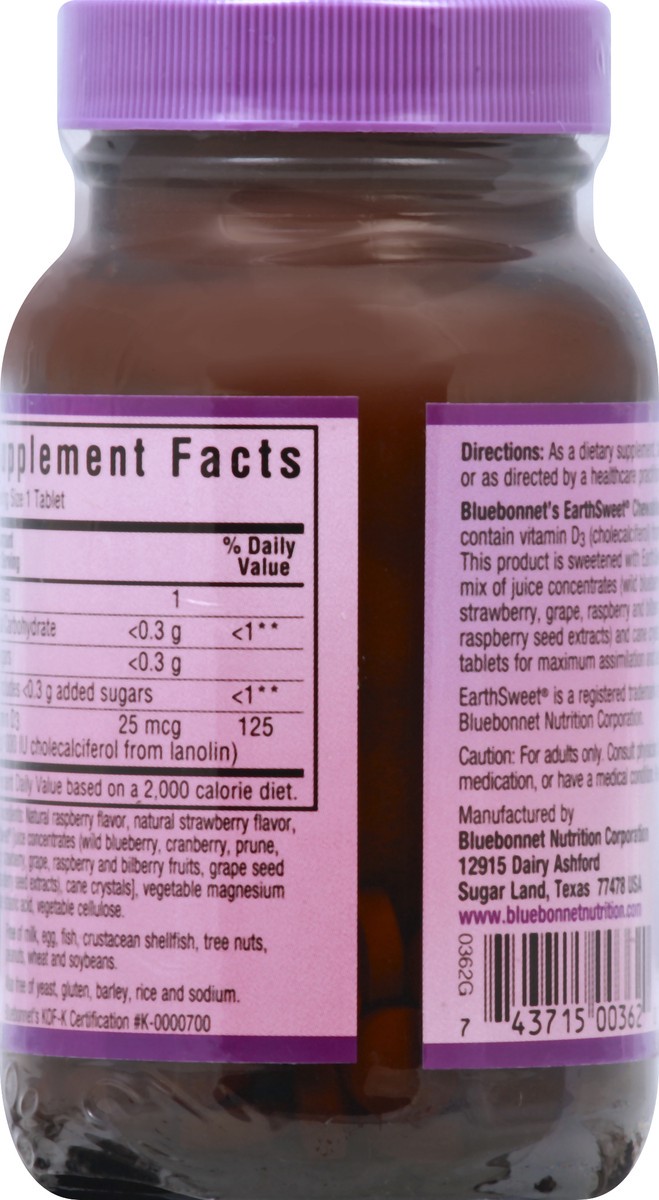 slide 10 of 10, Bluebonnet Nutrition Vit D3 1000Iu Chewable, 90 ct