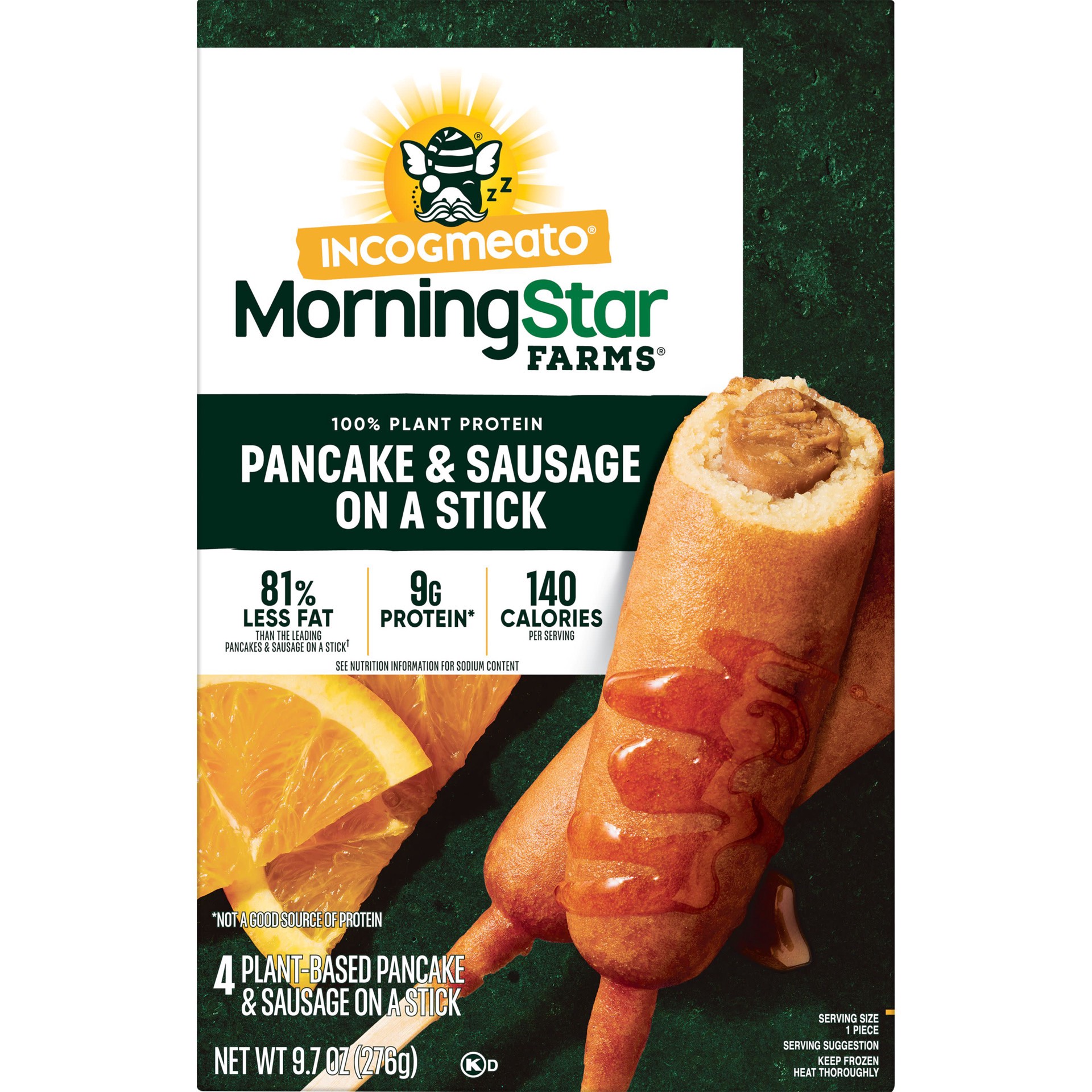 MorningStar Farms Incogmeato Original Pancake & Meatless Sausage on a