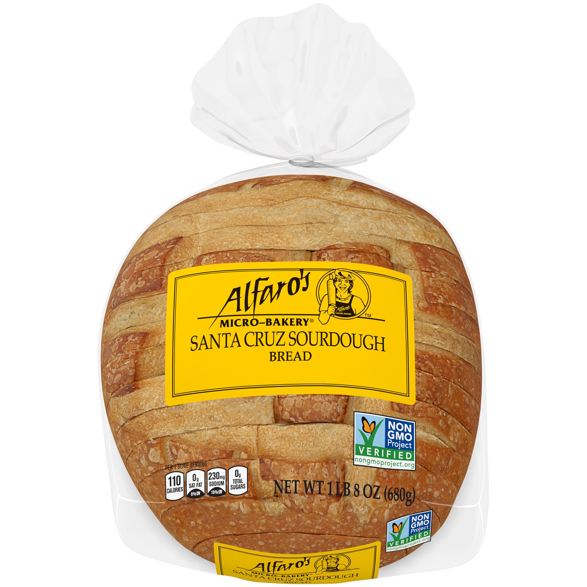 slide 1 of 5, Alfaro's Santa Cruz Sourdough Sliced Bread, Non-GMO, 24 oz, 1 cnt