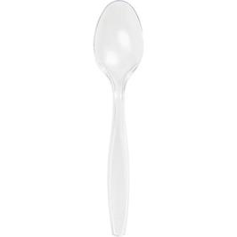 slide 1 of 1, Touch of Color Clear Plastic Spoons, 50 ct