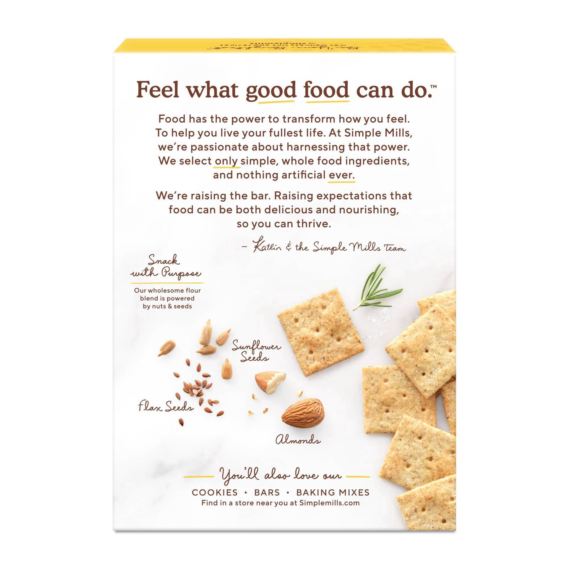 slide 7 of 13, Simple Mills Organic Rosemary & Sea Salt Almond Flour Crackers, 4.25 oz