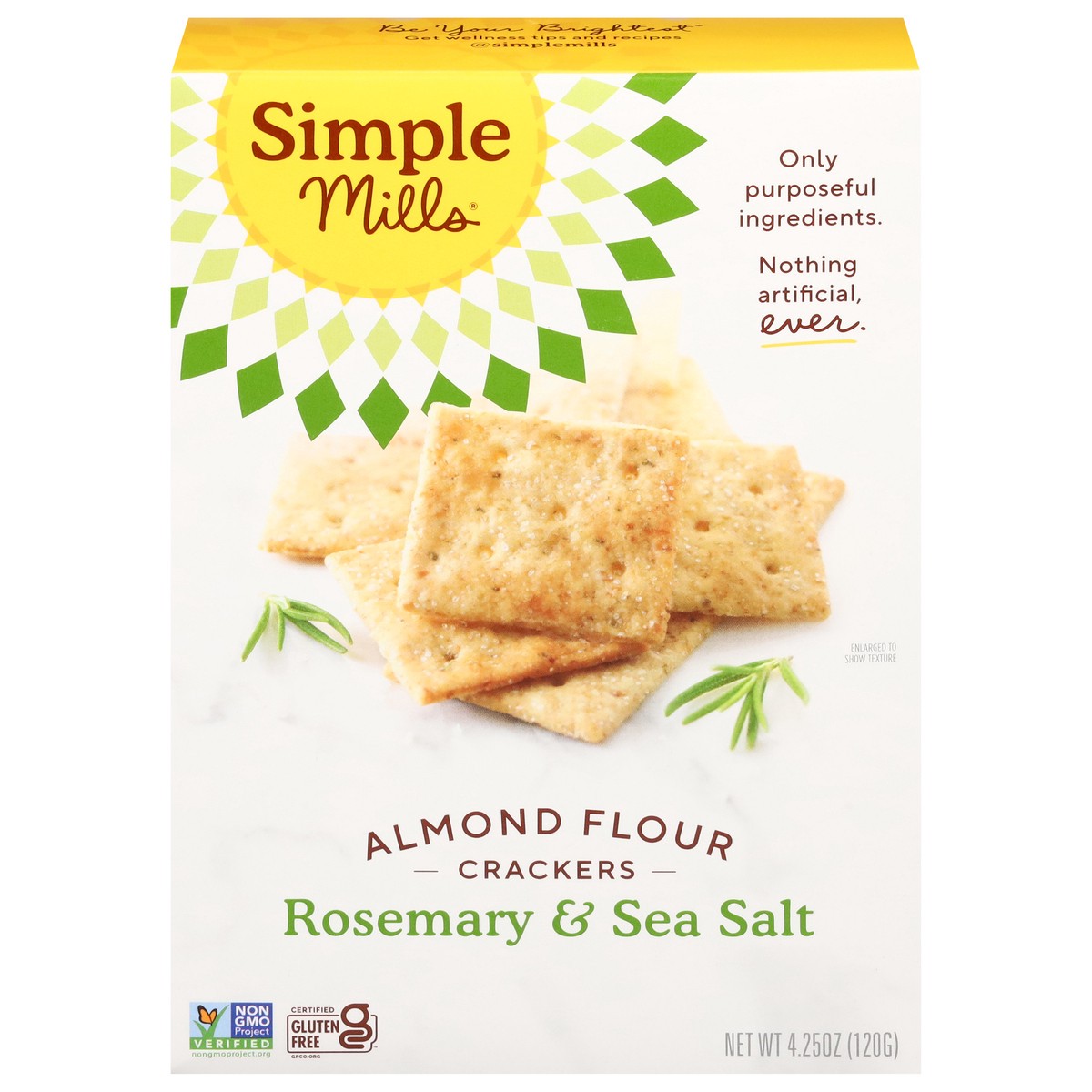 slide 1 of 13, Simple Mills Almond Flour Rosemary & Sea Salt Crackers 4.25 oz, 4.25 oz