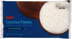 Hy-vee Unsweetened Coconut Flakes