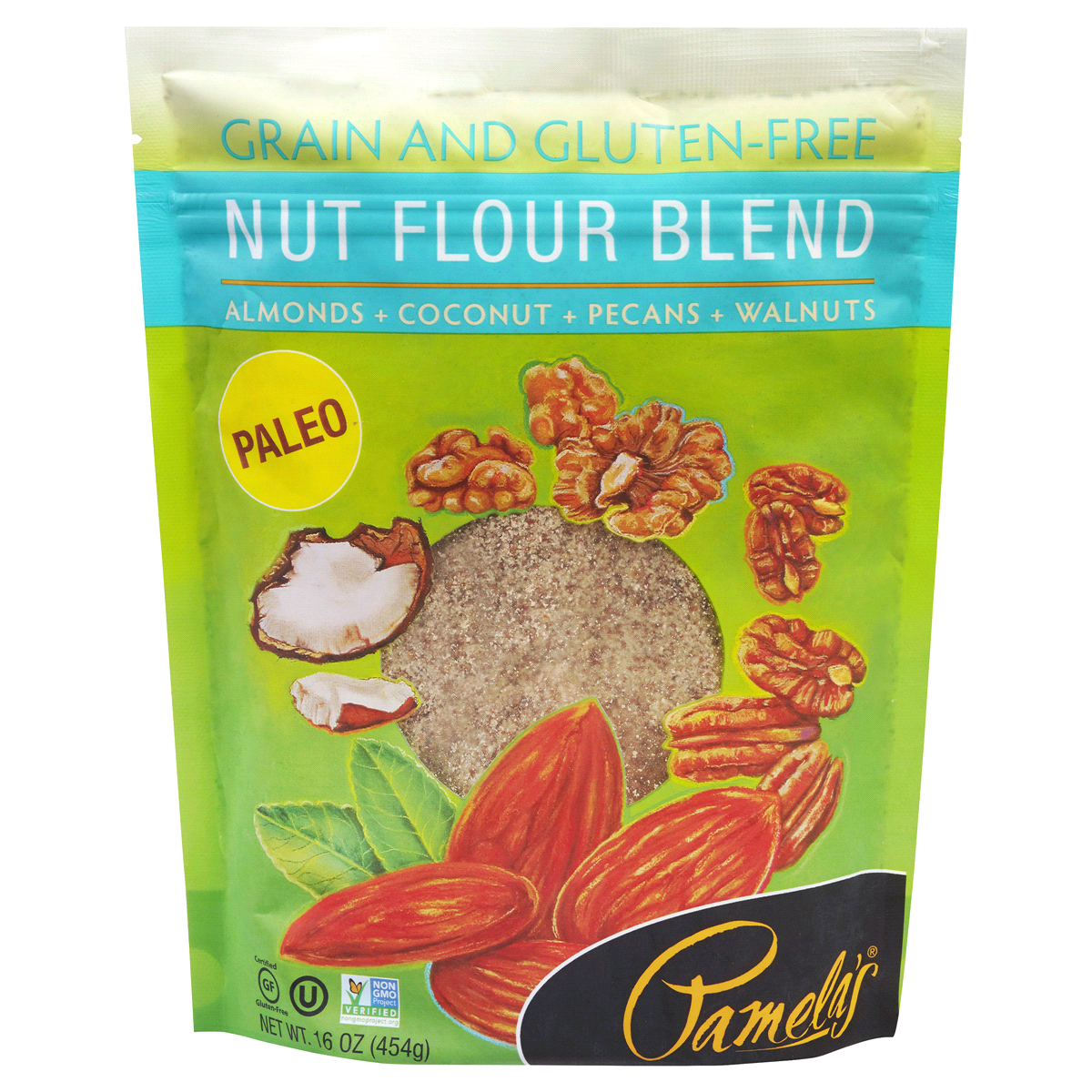 slide 1 of 2, Pamela's Grain And Gluten-free Nut Flour Blend, 16 oz