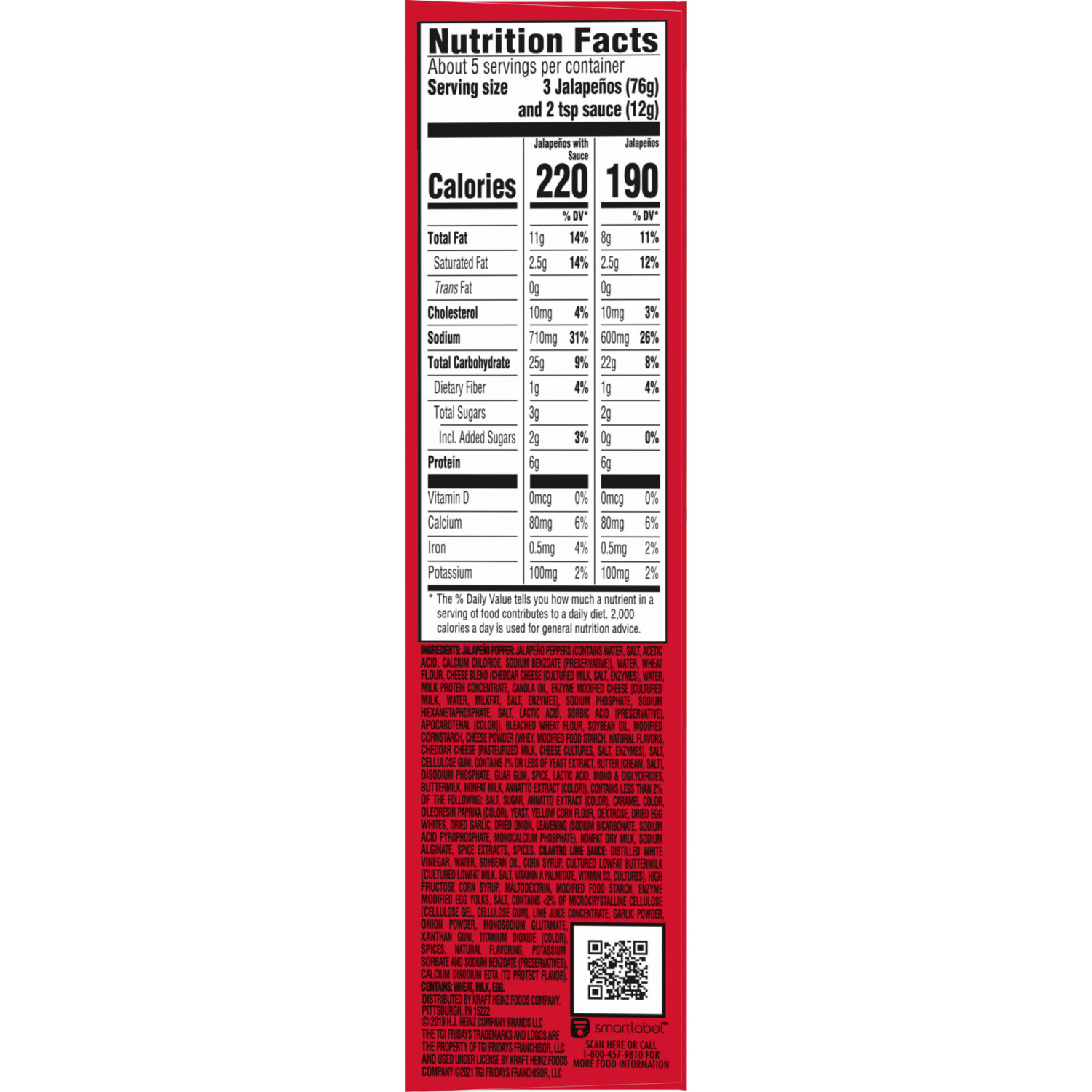 slide 5 of 5, T.G.I. Friday's TGIF Cheddar Cheese Stuffed Jalapenos 15 oz, 15 oz