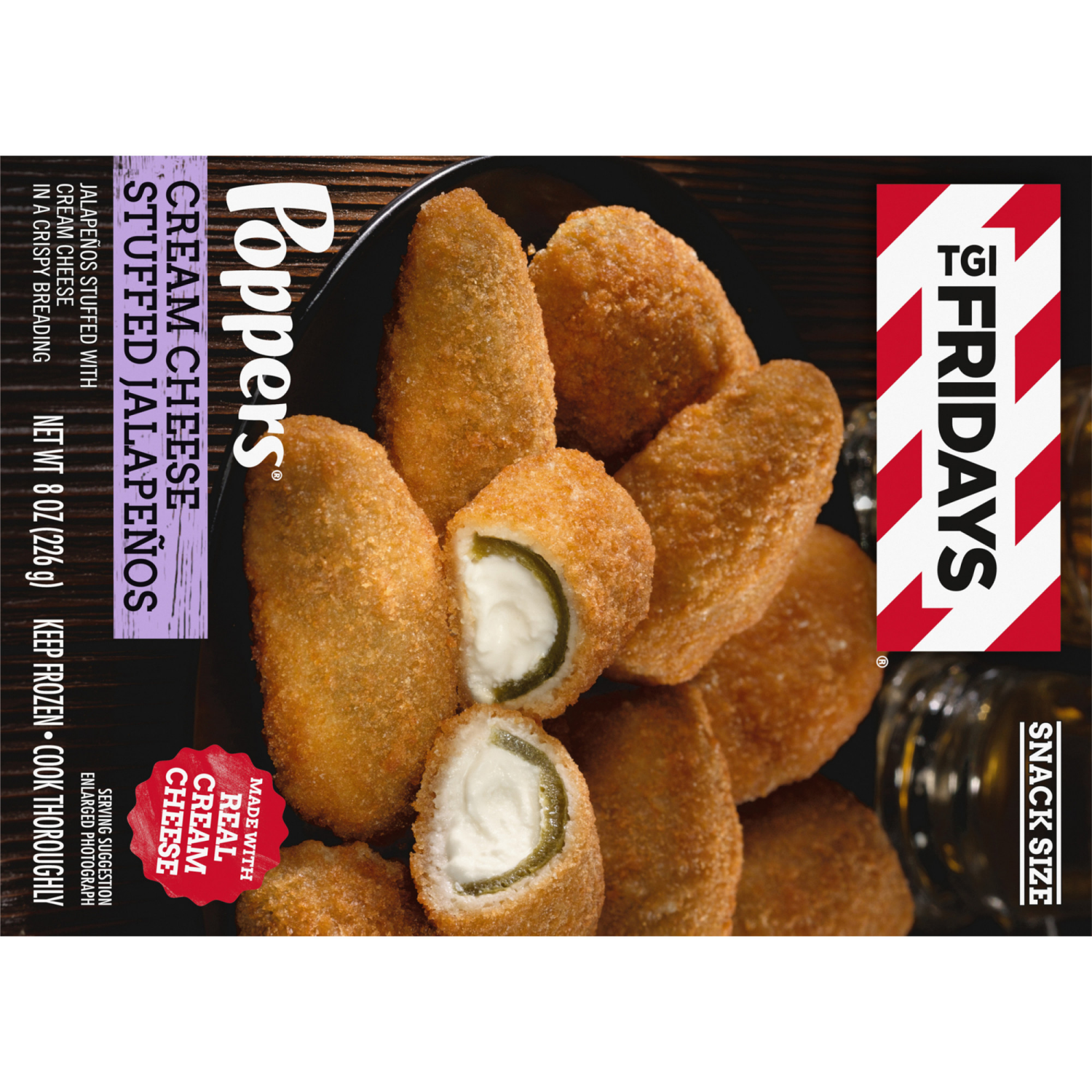 slide 6 of 8, T.G.I. Friday's Poppers Snack Size Cream Cheese Stuffed Jalapenos Snack Size 8 oz, 8 oz