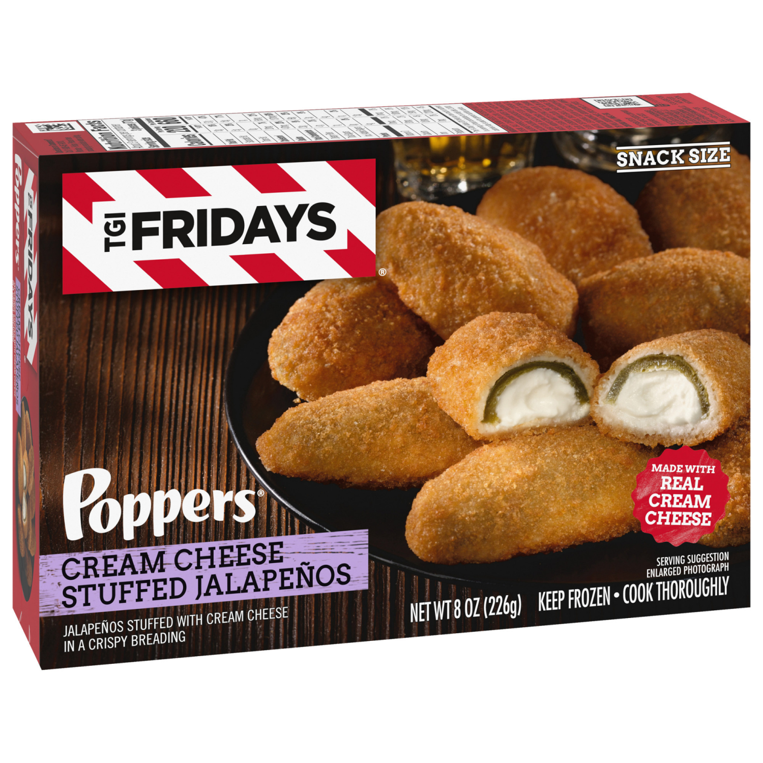 slide 7 of 8, T.G.I. Friday's Poppers Snack Size Cream Cheese Stuffed Jalapenos Snack Size 8 oz, 8 oz
