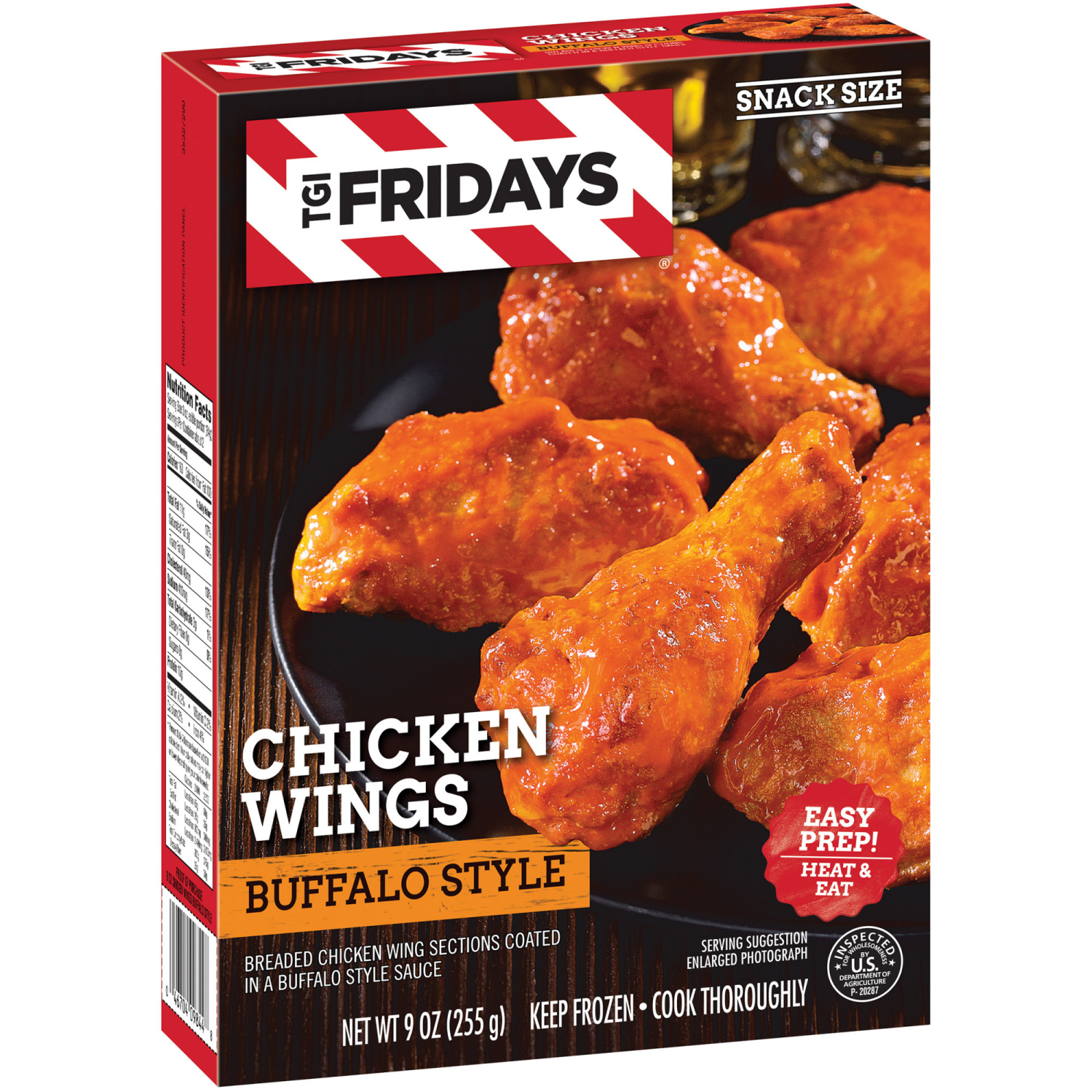 slide 7 of 8, TGI Fridays Frozen Appetizers Buffalo Style Chicken Wings, 9 oz. Box, 9 oz