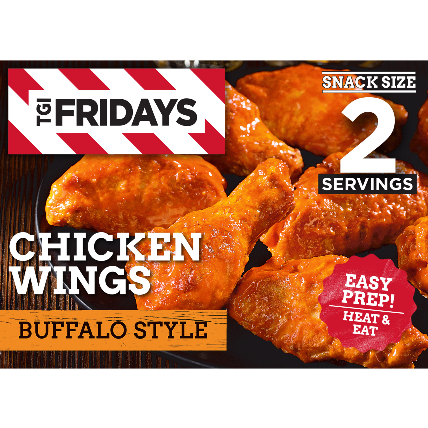 slide 1 of 8, TGI Fridays Frozen Appetizers Buffalo Style Chicken Wings, 9 oz. Box, 9 oz