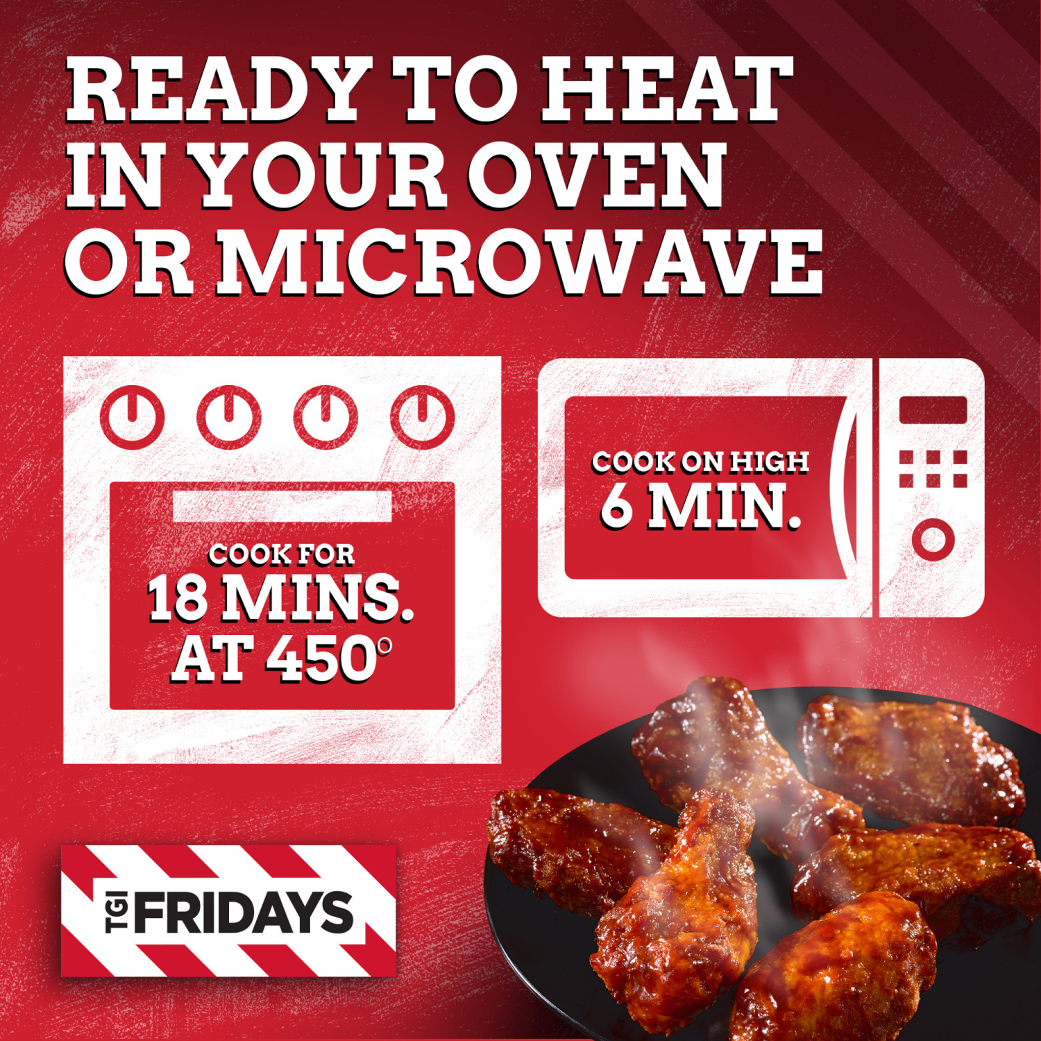 slide 7 of 8, T.G.I. Friday's Honey BBQ Chicken Wings, Frozen Appetizer, 9 oz Box, 9 oz