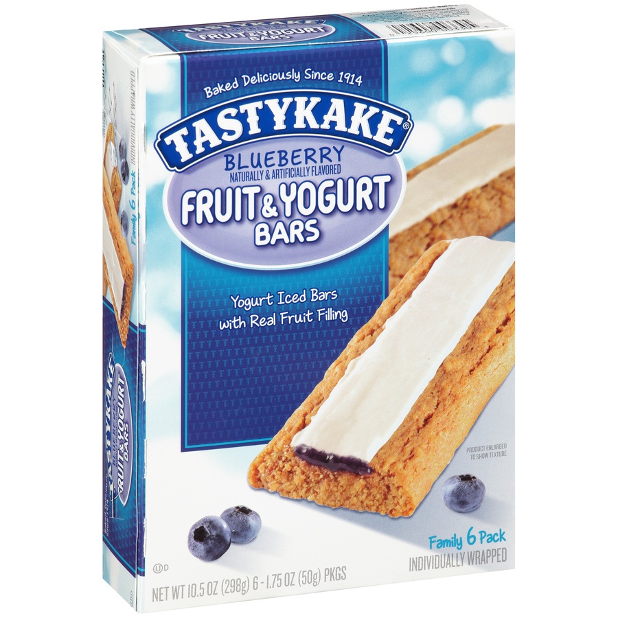slide 2 of 8, Tastykake Fruit & Yogurt Blueberry Breakfast Bars, 10 oz