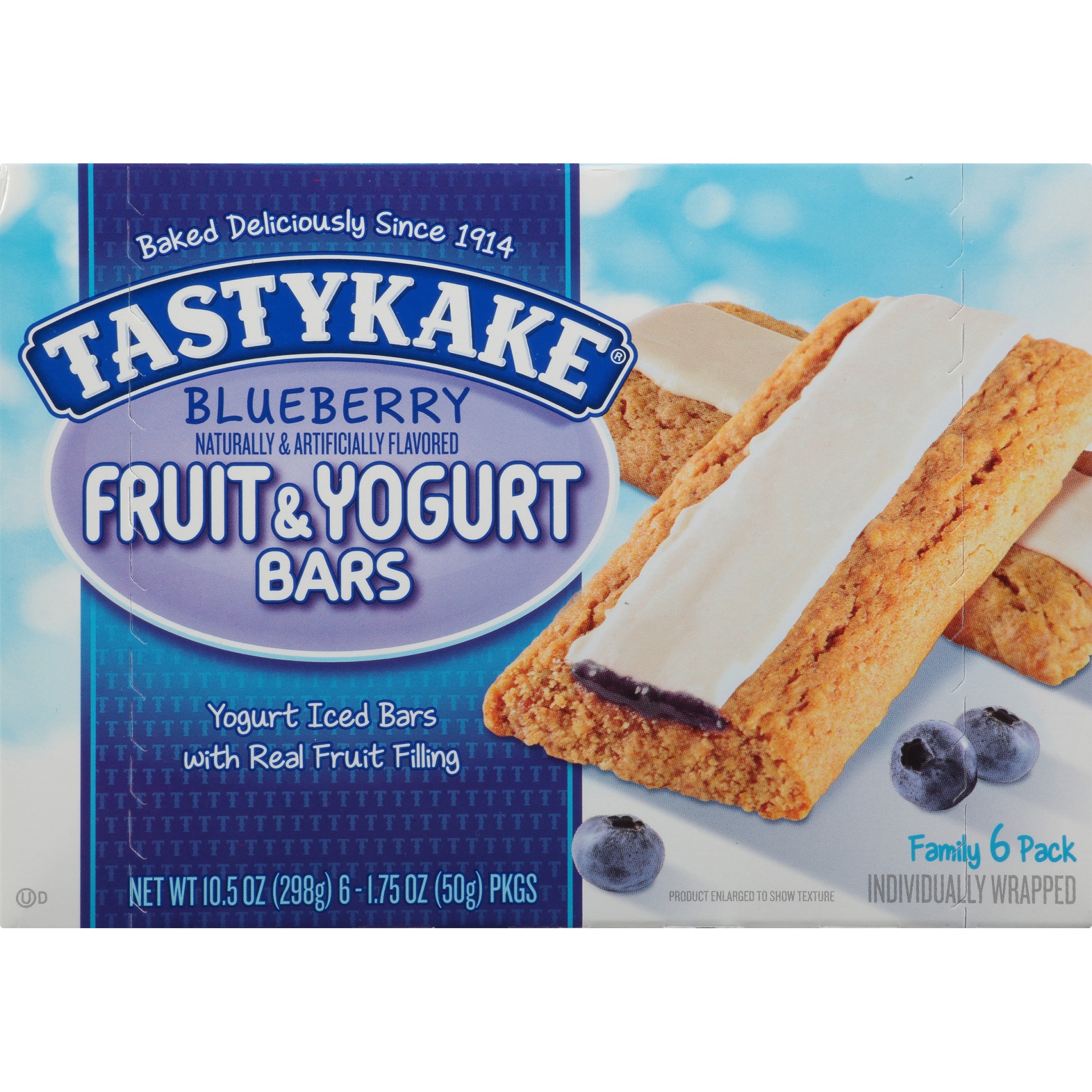 slide 6 of 8, Tastykake Fruit & Yogurt Blueberry Breakfast Bars, 10 oz