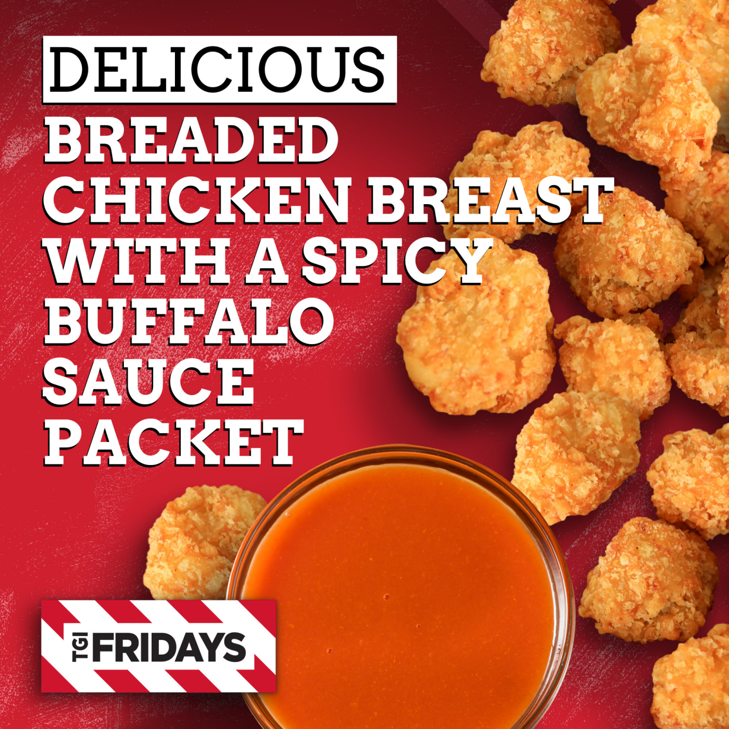slide 6 of 8, T.G.I. Friday's Buffalo Style Boneless Chicken Bites, Frozen Appetizer, 15 oz Box, 15 oz