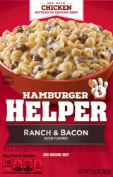 Hamburger Helper, Ranch and Bacon Flavored Pasta Meal, 5.9 oz