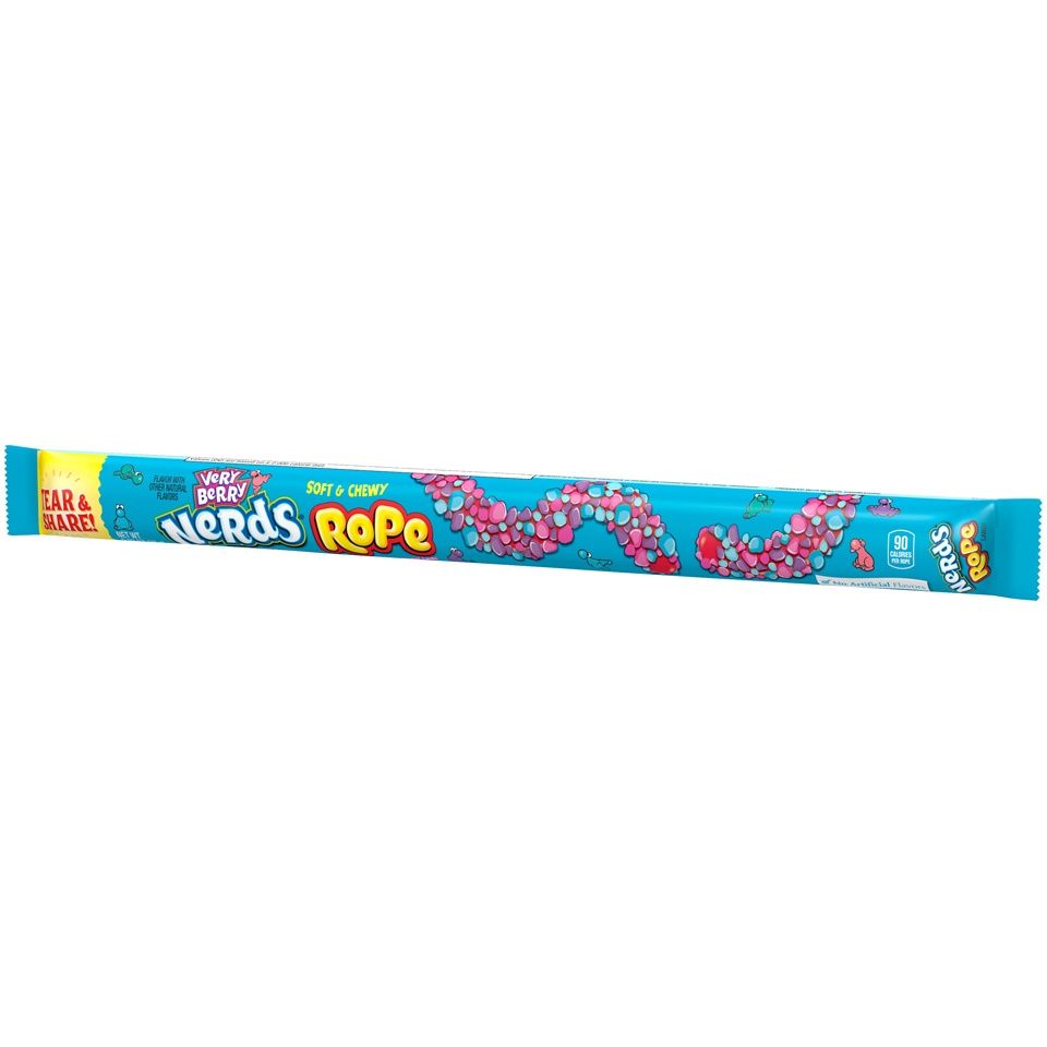 slide 3 of 8, WONKA Nerds Very Berry Candy Rope, 0.92 oz
