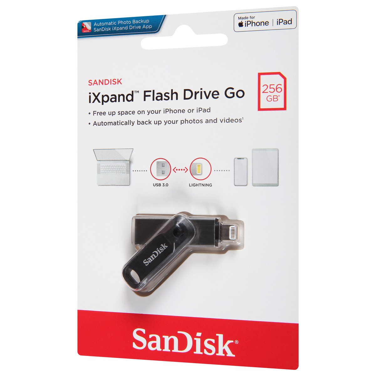 slide 11 of 12, SanDisk iXpand 256 GB Flash Drive Go 1 ea, 1 ct