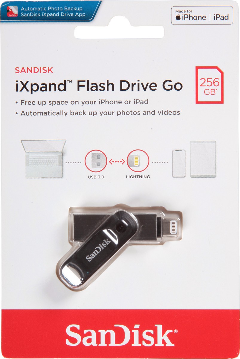 slide 3 of 12, SanDisk iXpand 256 GB Flash Drive Go 1 ea, 1 ct