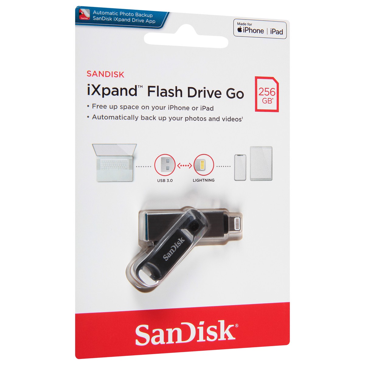 slide 12 of 12, SanDisk iXpand 256 GB Flash Drive Go 1 ea, 1 ct