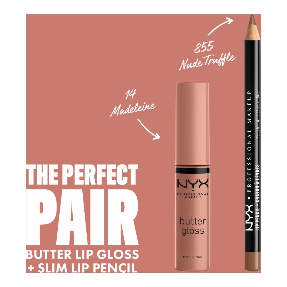 slide 2 of 6, NYX PROFESSIONAL MAKEUP Butter Gloss, Madeleine, 1 ct