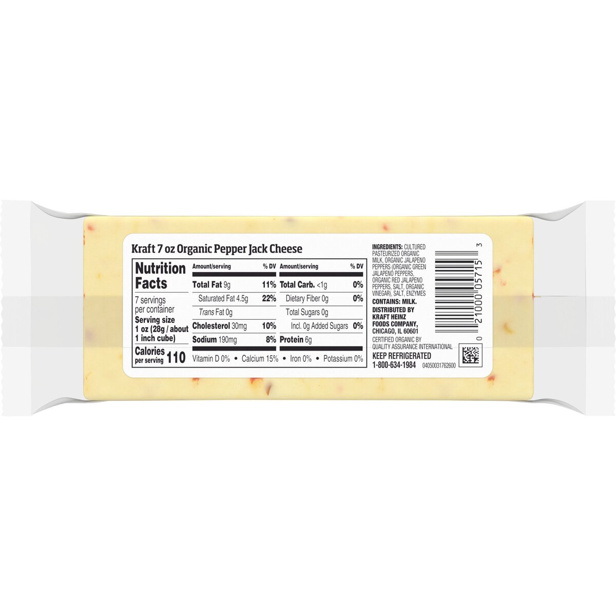 slide 3 of 10, Kraft Organic Pepper Jack Cheese, 7 oz