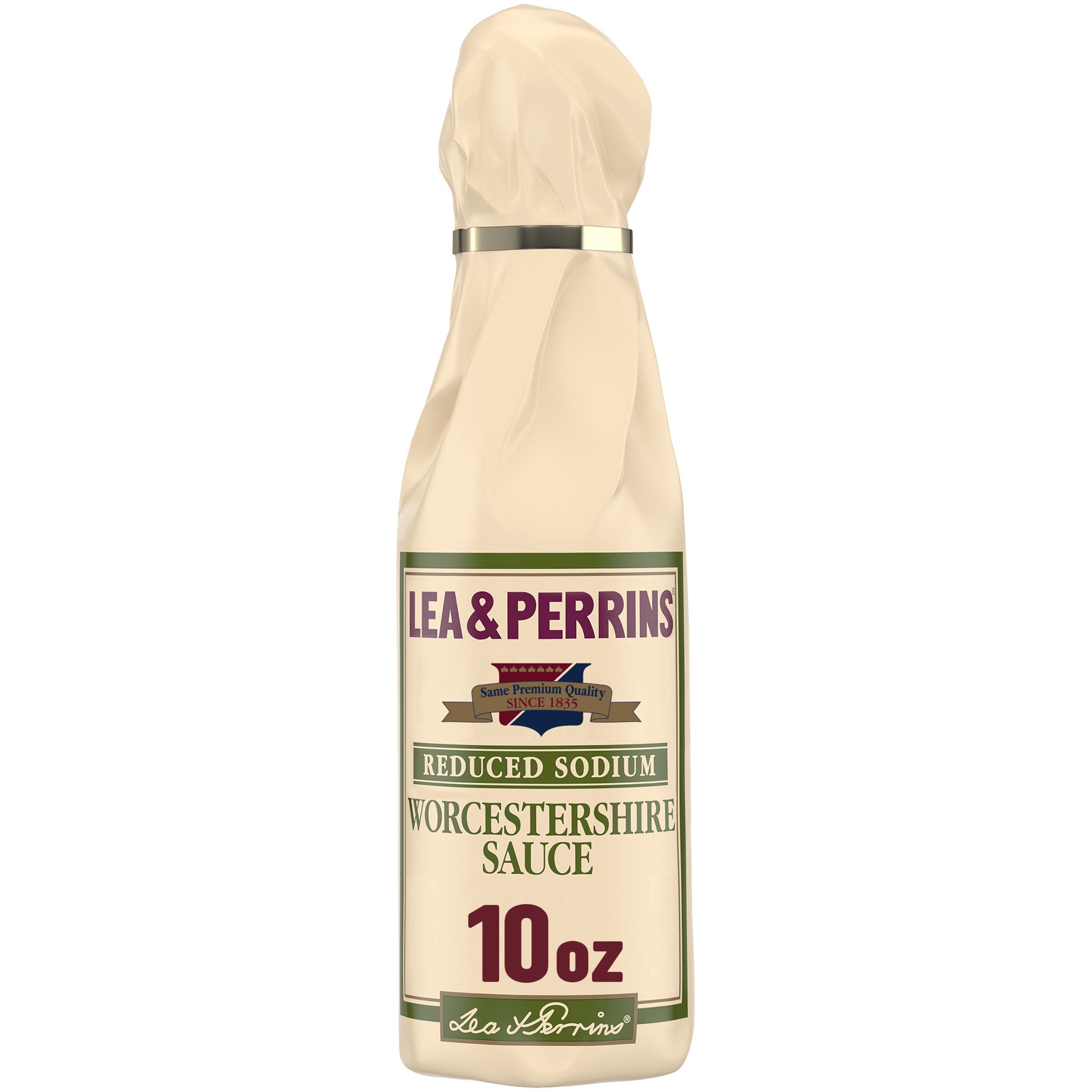 slide 1 of 9, Lea & Perrins Reduced Sodium Worcestershire Sauce, 10 fl. oz. Bottle, 10 fl oz