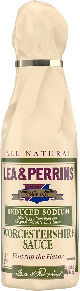 slide 8 of 9, Lea & Perrins Reduced Sodium Worcestershire Sauce, 10 fl. oz. Bottle, 10 fl oz