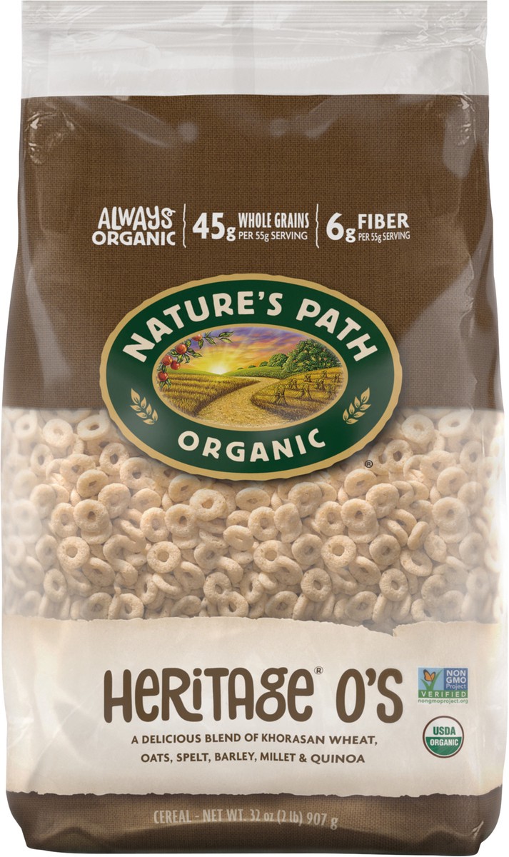 slide 2 of 3, Nature's Path Organic Heritage O'S Cold Cereal 32oz EcoPac Bag, 32 oz