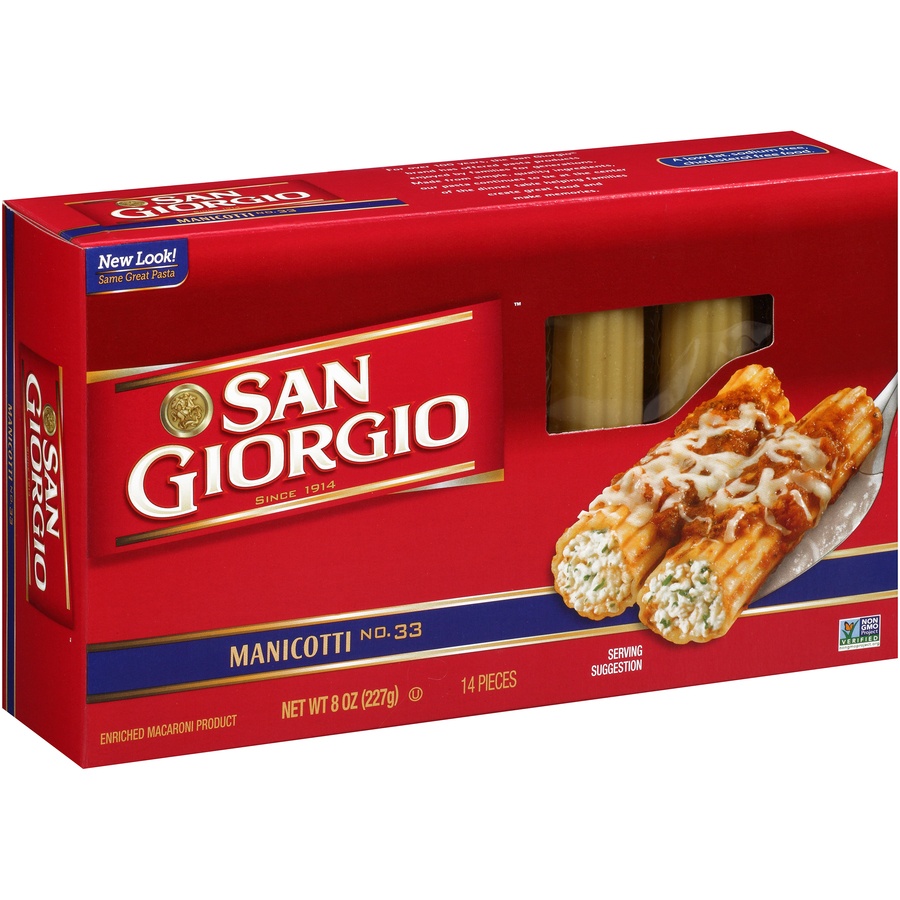 slide 2 of 8, San Giorgio Manicotti Enriched Macaroni Product Pasta, 8 oz