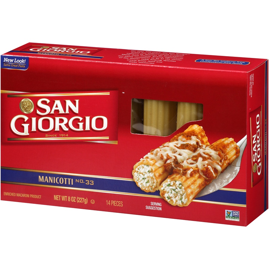 slide 6 of 8, San Giorgio Manicotti Enriched Macaroni Product Pasta, 8 oz