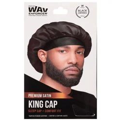 WavEnforcer Premium Satin Sleep Cap Comfort Fit King Cap 1 ea