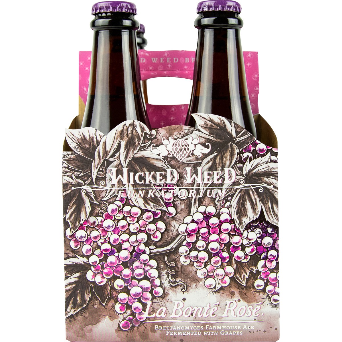 slide 1 of 1, Wicked Weed Brewing La Bonte Rose, 4-Pack, 12 oz. Bottle, 4 ct