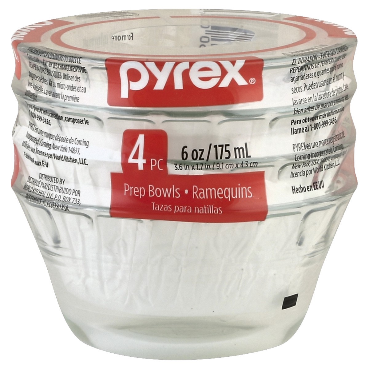 slide 4 of 4, Pyrex Original Custard Cups 6Oz, 4 ct