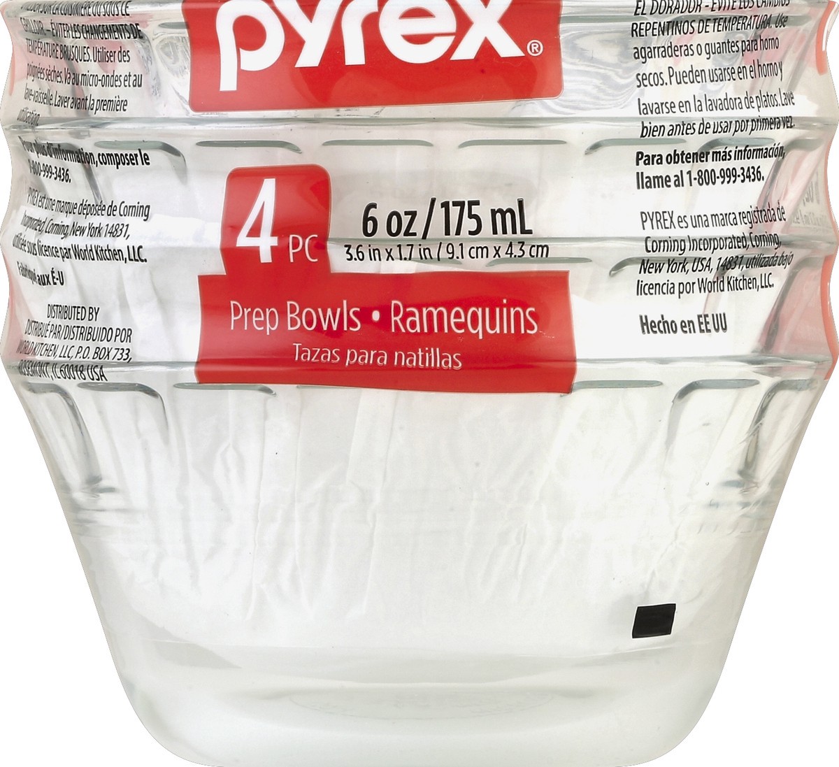 slide 1 of 4, Pyrex Original Custard Cups 6Oz, 4 ct