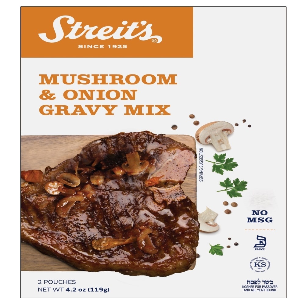 slide 1 of 1, Streit's Mushroom & Onion Gravy Mix, 4.2 oz