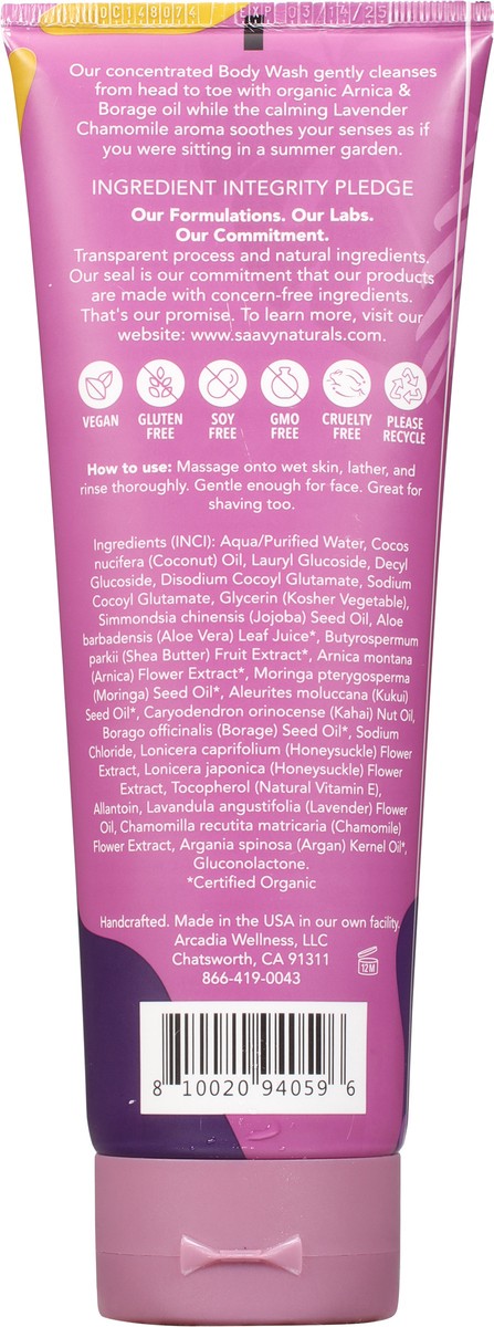 slide 4 of 9, Saavy Naturals Wash Body Lavender Chamom, 1 ct