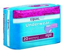 slide 1 of 1, Equaline Women Underwear Small Medium, 20 ct