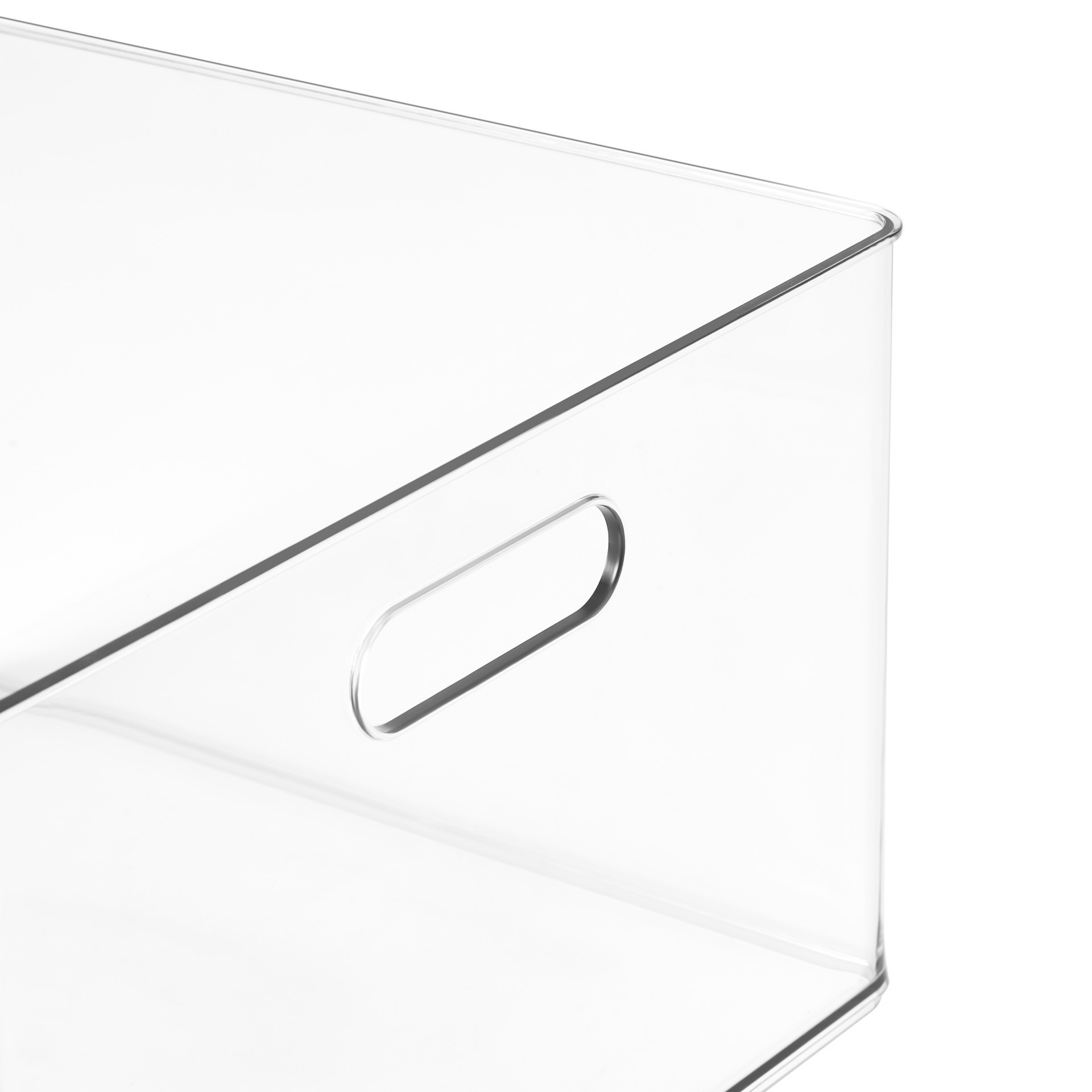 slide 4 of 7, 13" X 13" Clear Storage Bin With Handles By Simply Tidy, 13 in x 13 in