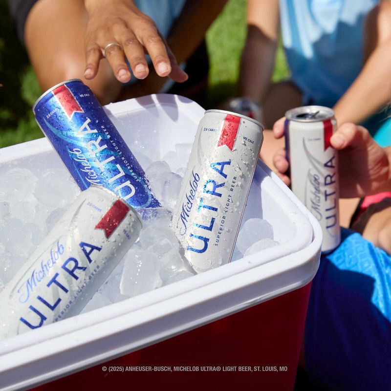 slide 4 of 8, Michelob ULTRA Superior Light American Lager Beer - 24pk/12 fl oz Cans, 24 ct; 12 fl oz
