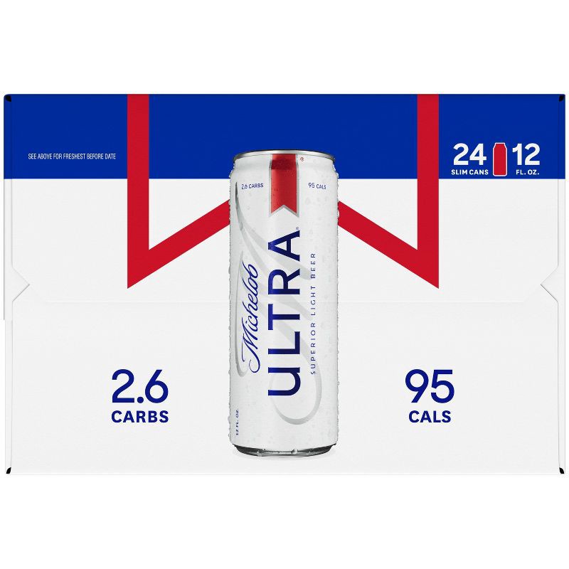 slide 8 of 10, Michelob Ultra Superior Light Beer - 24pk/12 fl oz Cans, 24 ct; 12 fl oz