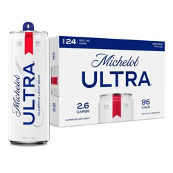 Michelob ULTRA Superior Light American Lager Beer - 24pk/12 fl oz Cans
