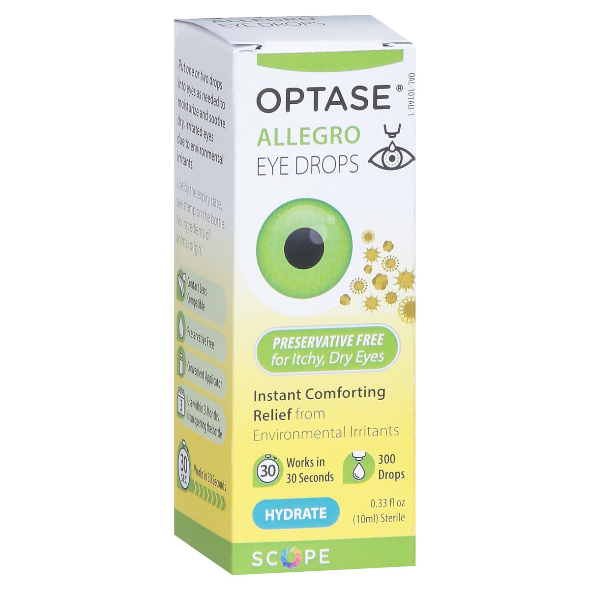 slide 2 of 14, Optase Hydrate Allegro Eye Drops 0.33 fl oz, 0.33 fl oz