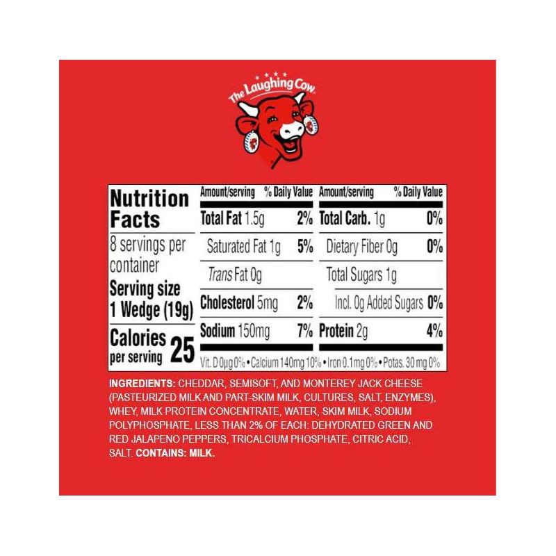slide 6 of 9, The Laughing Cow Creamy Spicy Pepper Jack Cheese - 5.4oz/8ct, 5.4 oz, 8 ct