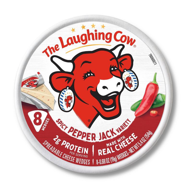 slide 1 of 9, The Laughing Cow Creamy Spicy Pepper Jack Cheese - 5.4oz/8ct, 5.4 oz, 8 ct