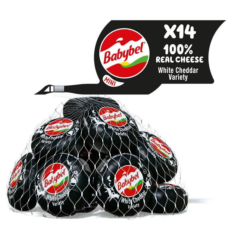 slide 1 of 8, Mini Babybel White Cheddar Cheese - 14ct/10.5oz, 14 ct, 10.5 oz