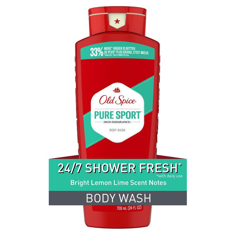 slide 1 of 8, Old Spice High Endurance Pure Sport Body Wash - 24 fl oz, 24 fl oz