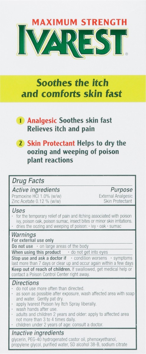 slide 5 of 9, Ivarest Maximum Strength Poison Ivy Itch Spray 3.4 fl oz, 3.4 fl oz