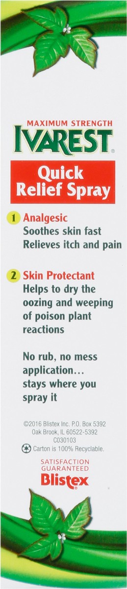 slide 7 of 9, Ivarest Maximum Strength Poison Ivy Itch Spray 3.4 fl oz, 3.4 fl oz