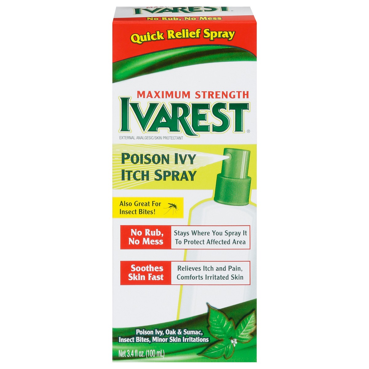 slide 1 of 9, Ivarest Maximum Strength Poison Ivy Itch Spray 3.4 fl oz, 3.4 fl oz