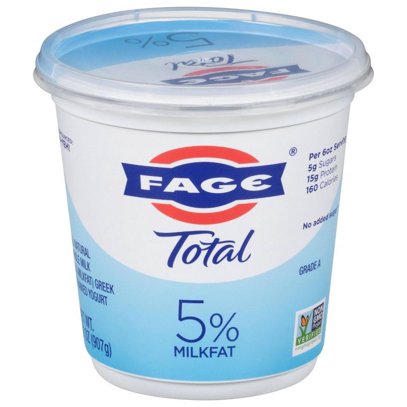 slide 1 of 3, FAGE Total 5% Milkfat Plain Greek Yogurt - 32oz, 32 oz